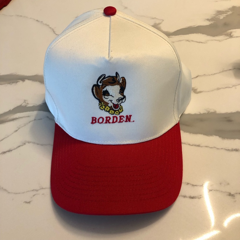 Vintage Borden Elsie Truckers Baseball Cap Adjustable One Size Fits Most